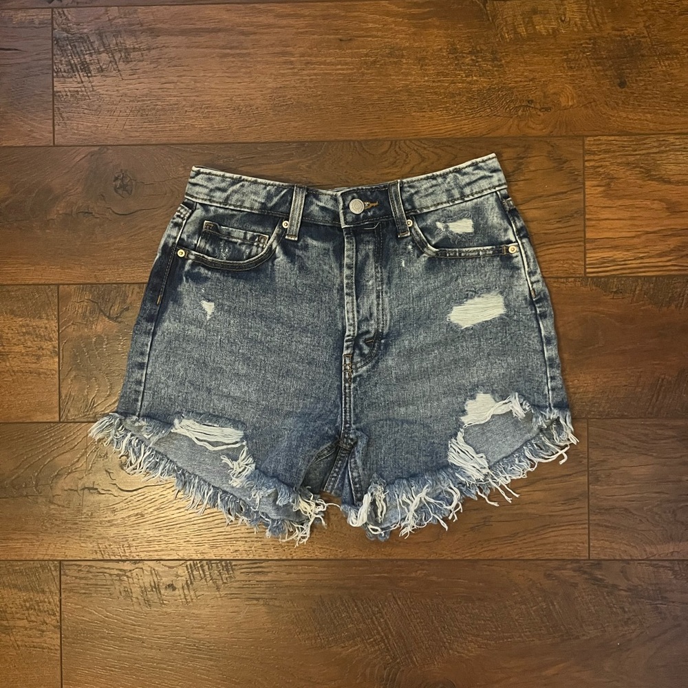 Target distressed high waisted shorts